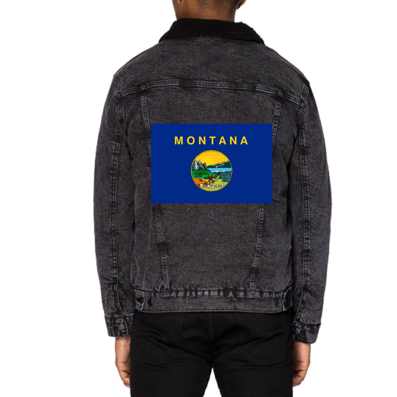 Montana Classic Unisex Sherpa-lined Denim Jacket | Artistshot