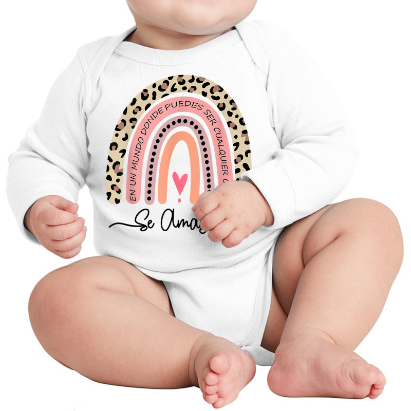 Se Amable Be Kind In Spanish   Encouraging And Ins Long Sleeve Baby Bodysuit | Artistshot