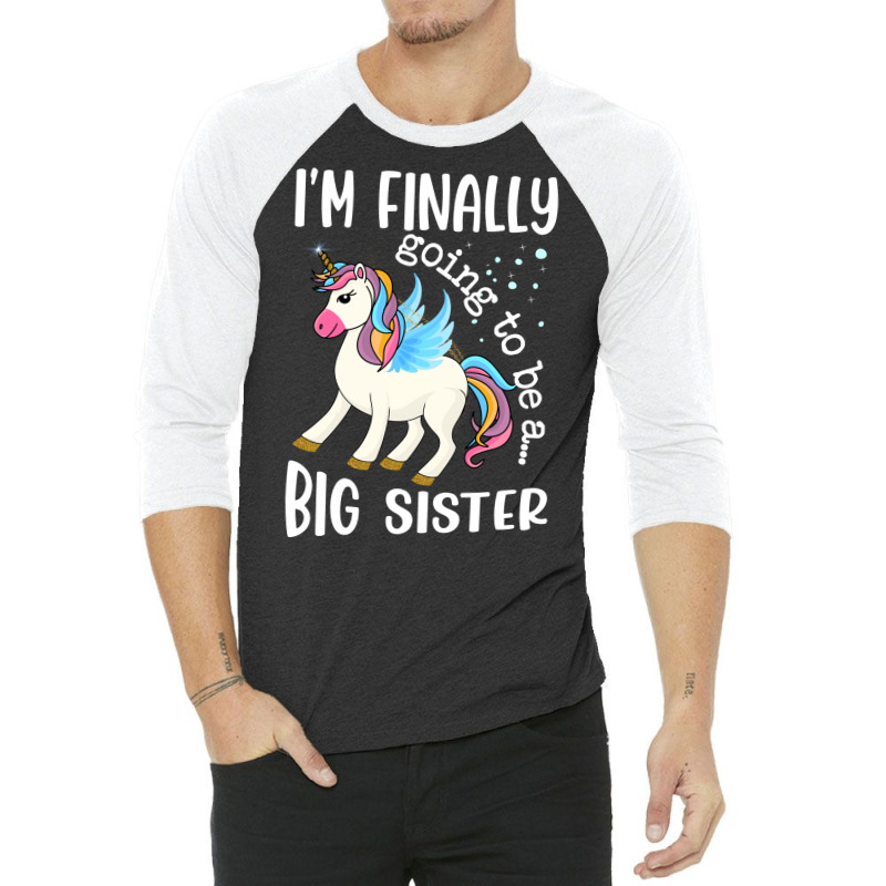 Im Finally Going To Be A Big Sister Announcement S 3/4 Sleeve Shirt by atiifjercev | Artistshot