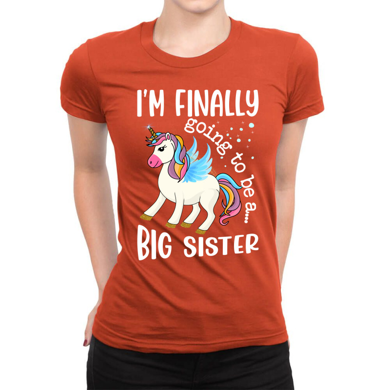 Im Finally Going To Be A Big Sister Announcement S Ladies Fitted T-Shirt by atiifjercev | Artistshot