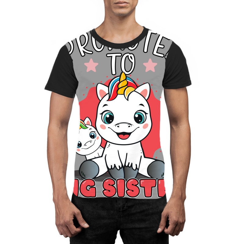 Promoted To Big Sister Unicorn Future Sister To Be Graphic T-shirt by kuranaszondyv | Artistshot