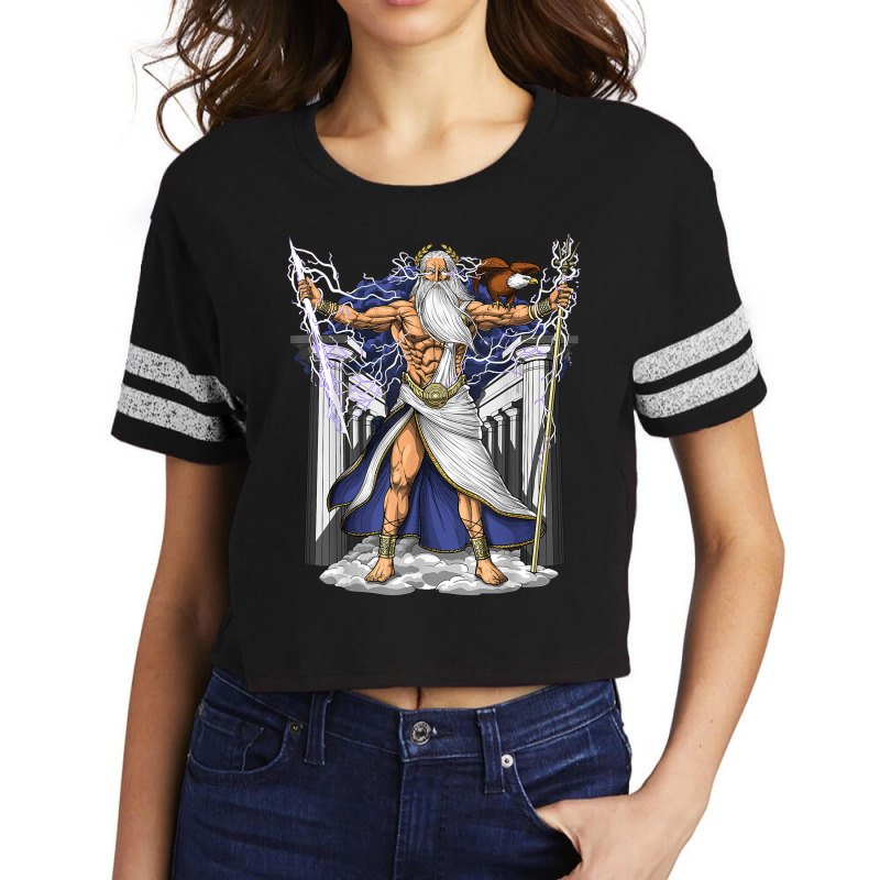 Greek God Zeus Ancient Greek Mythology Greece Hist Scorecard Crop Tee by yucalsye | Artistshot