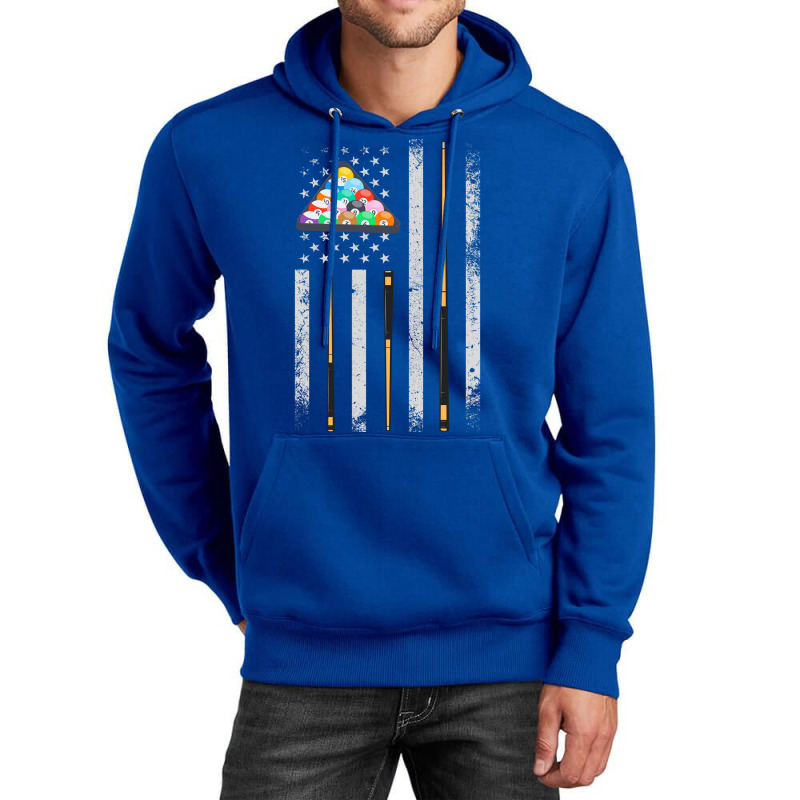 Billiards American Flag Billiard Pool Player Unisex Hoodie | Artistshot