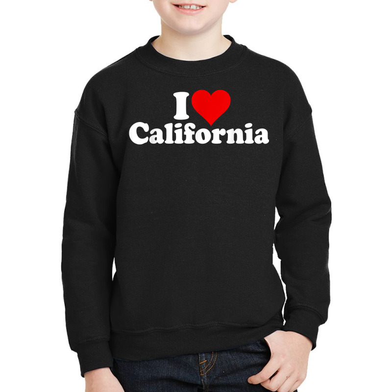 I Love Heart California Cali State T Shirt Youth Sweatshirt by abele | Artistshot