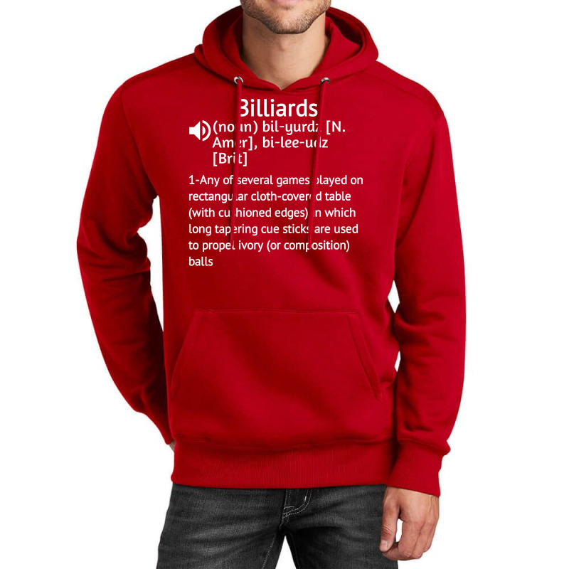 Billiards Hobbies Definition   Birthday Gift Ideas Unisex Hoodie | Artistshot