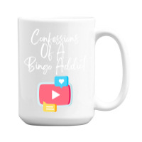 Confessions Of A Bingo Addict Chic Youtube Hipster 15 Oz Coffee Mug | Artistshot