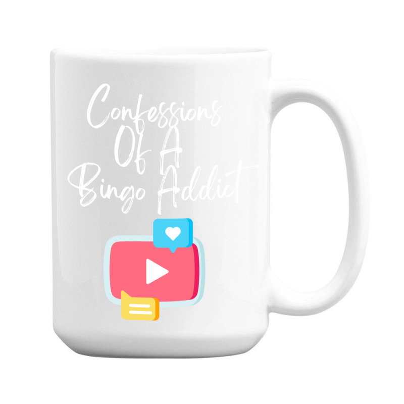 Confessions Of A Bingo Addict Chic Youtube Hipster 15 Oz Coffee Mug | Artistshot