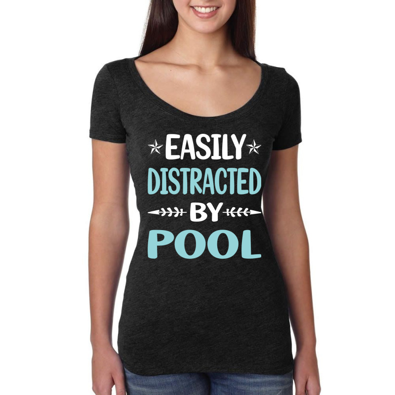 Funny Easily Distracted By Pool Women's Triblend Scoop T-shirt by chunipvinniz | Artistshot