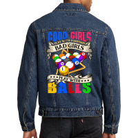 Good Girls Bad Girls Pool Player Billiards Men Denim Jacket | Artistshot