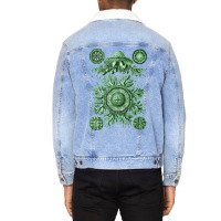 Ernst Haeckel Discomedusae Jellyfish Plate 28 Gree Unisex Sherpa-lined Denim Jacket | Artistshot