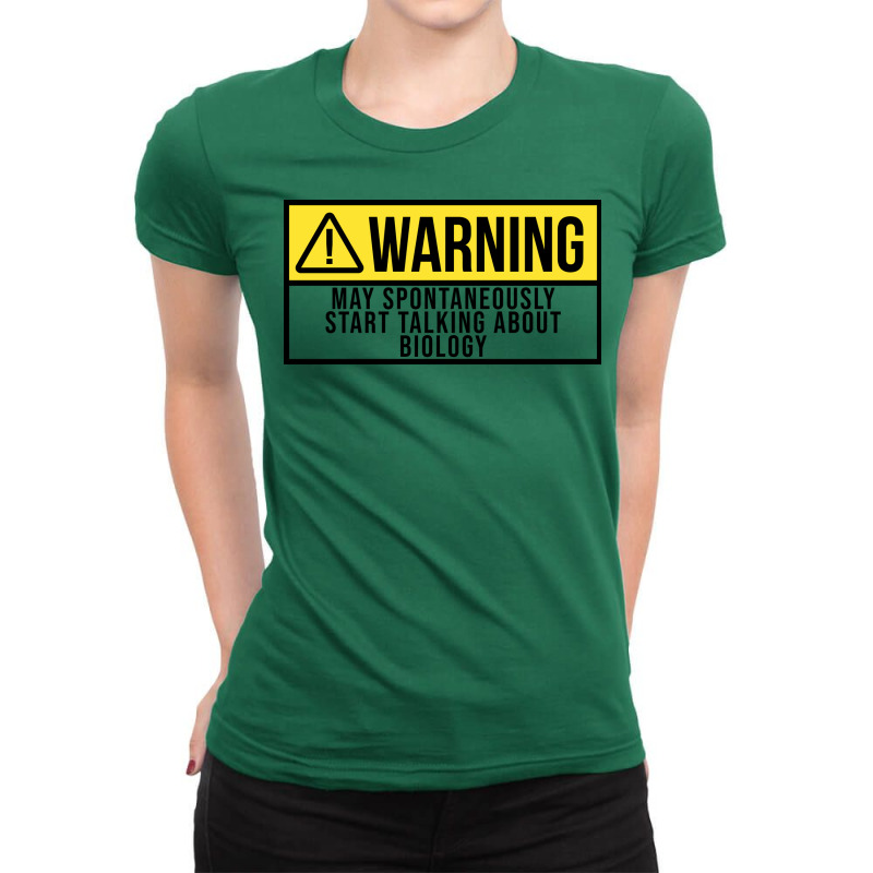 Funny And Awesome Warning May Spontaneously Start Ladies Fitted T-Shirt by hsiangkididiq | Artistshot