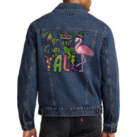 Mardi Gras Shirt Women Men Flamingo Carnival Costu Men Denim Jacket | Artistshot