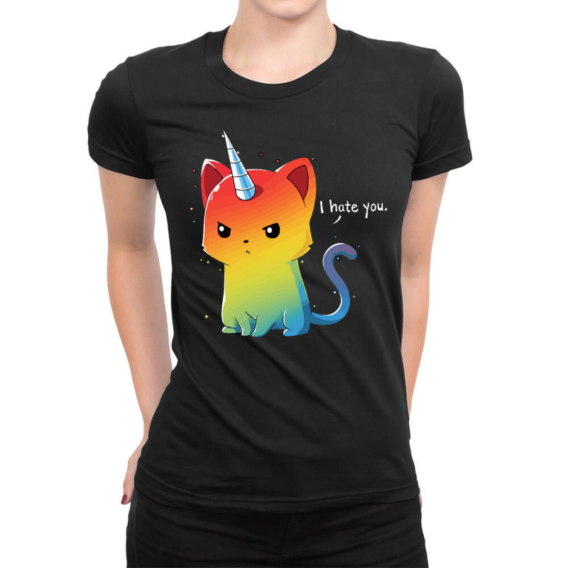 The Magical Kittencorn Ladies Fitted T-Shirt by Ronz | Artistshot