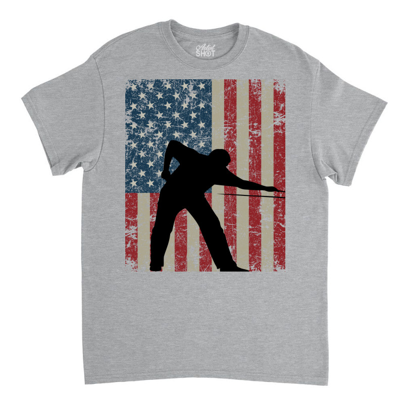 Vintage American Flag Billiards 4th Of July Classic T-shirt | Artistshot