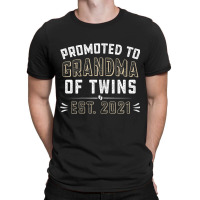 Womens Promoted To Grandma Of Twins Est 2021 Twin T-shirt | Artistshot