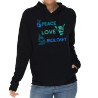 Peace Love Science Hippie Biology Girl Lightweight Hoodie | Artistshot