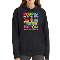 Poppin My Way Through 100th Day Of School Pop It B Vintage Hoodie | Artistshot