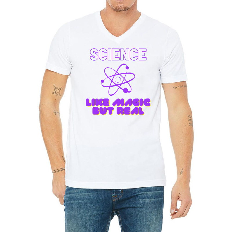 Science Like Magic But Real Yellow V-Neck Tee by boyzenpragp | Artistshot