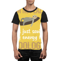 Saving Energy Zoology Zoologist Girl Graphic T-shirt | Artistshot