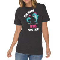 Soon Big Sister Dolphin Lover Red Vintage T-shirt | Artistshot