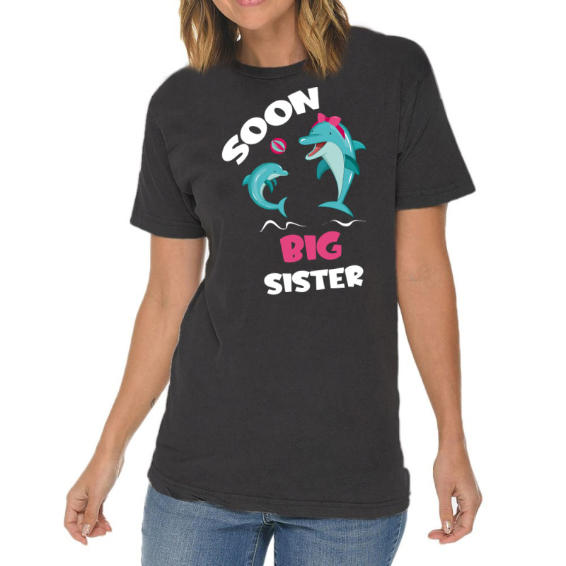 Soon Big Sister Dolphin Lover Red Vintage T-Shirt by kuranaszondyv | Artistshot