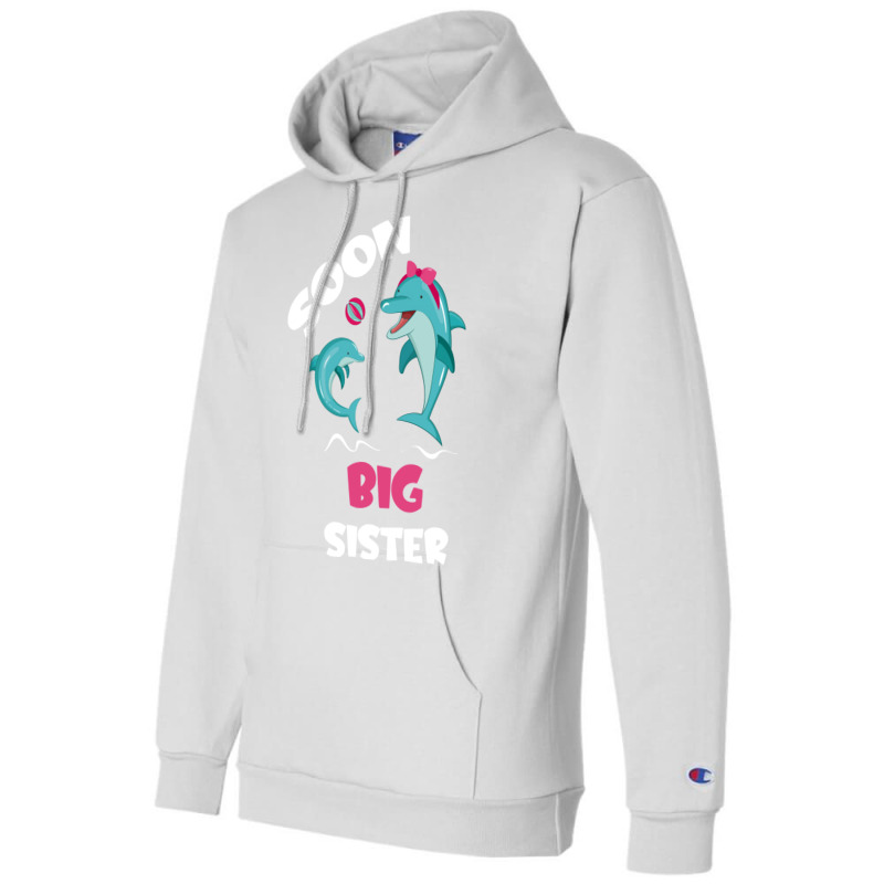 Soon Big Sister Dolphin Lover Red Champion Hoodie by kuranaszondyv | Artistshot