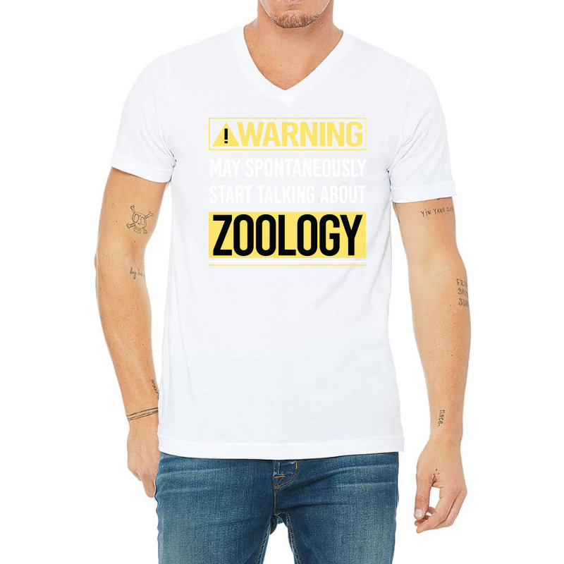 Warning About Zoology Zoologist Aesthetic V-neck Tee | Artistshot