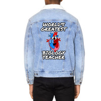 Worlds Greatest Biology Teacher Summer Unisex Sherpa-lined Denim Jacket | Artistshot