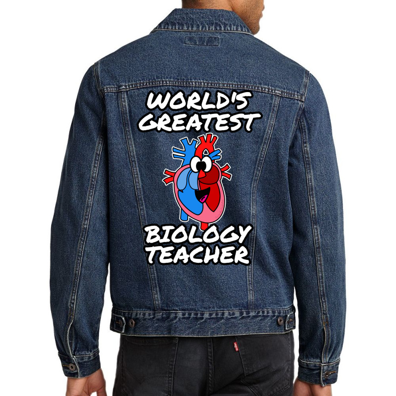 Worlds Greatest Biology Teacher Summer Men Denim Jacket by limverjobetg | Artistshot