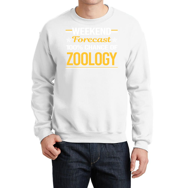 Weekend Forecast 100 Zoology Zoologist Aesthetic Crewneck Sweatshirt | Artistshot