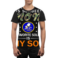 My Favorite Soldier Is My Sonproud Us Seas Mom Arm Graphic T-shirt | Artistshot