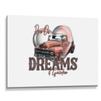 Runs On Dreams And Gasoline Farm Truck Retro Count Metal Print Horizontal | Artistshot