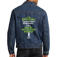 Funny Metal Detecting Men Denim Jacket | Artistshot