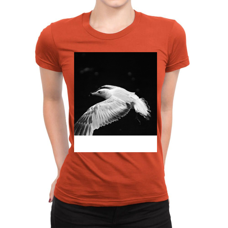 Black And White Bird Retro Ladies Fitted T-Shirt by odalysunzueb | Artistshot