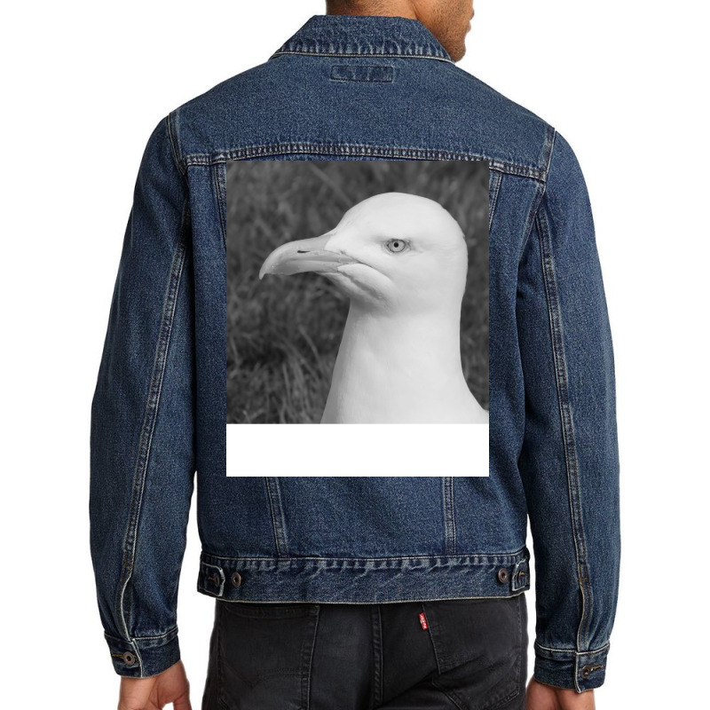 Black And White Bird Nostalgia Men Denim Jacket by malikkkaculaw | Artistshot