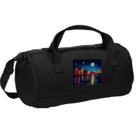 Surrealism Starry Night Grand Canal 1 Duffel Bag | Artistshot