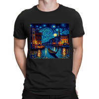 Surrealism Starry Night Grand Canal T-shirt | Artistshot