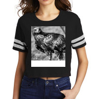 Black And White Bird Girl Scorecard Crop Tee | Artistshot