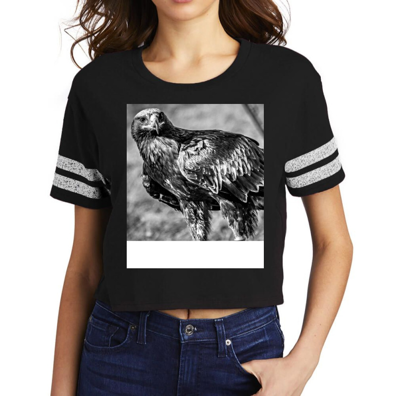 Black And White Bird Girl Scorecard Crop Tee by sinetgaylerc | Artistshot