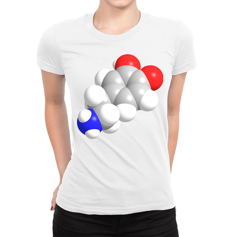 Dopamine Molecule Chemistry Red Ladies Fitted T-Shirt by radikmickicj | Artistshot