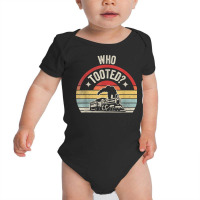 Retro Who Tooted Funny Train Lover Model Railroad Baby Bodysuit | Artistshot