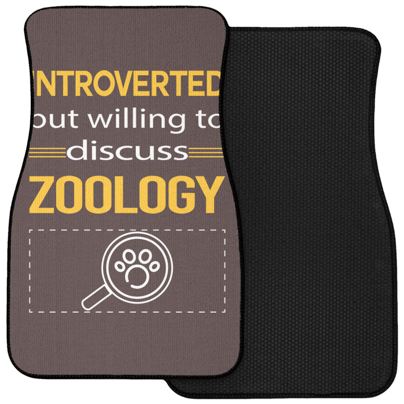 Funny Introverted Zoology Zoologist Aesthetic Front Car Mat | Artistshot