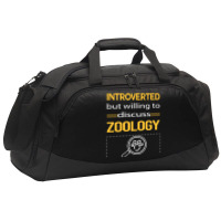 Funny Introverted Zoology Zoologist Aesthetic Active Duffel | Artistshot