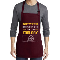 Funny Introverted Zoology Zoologist Aesthetic Medium-length Apron | Artistshot