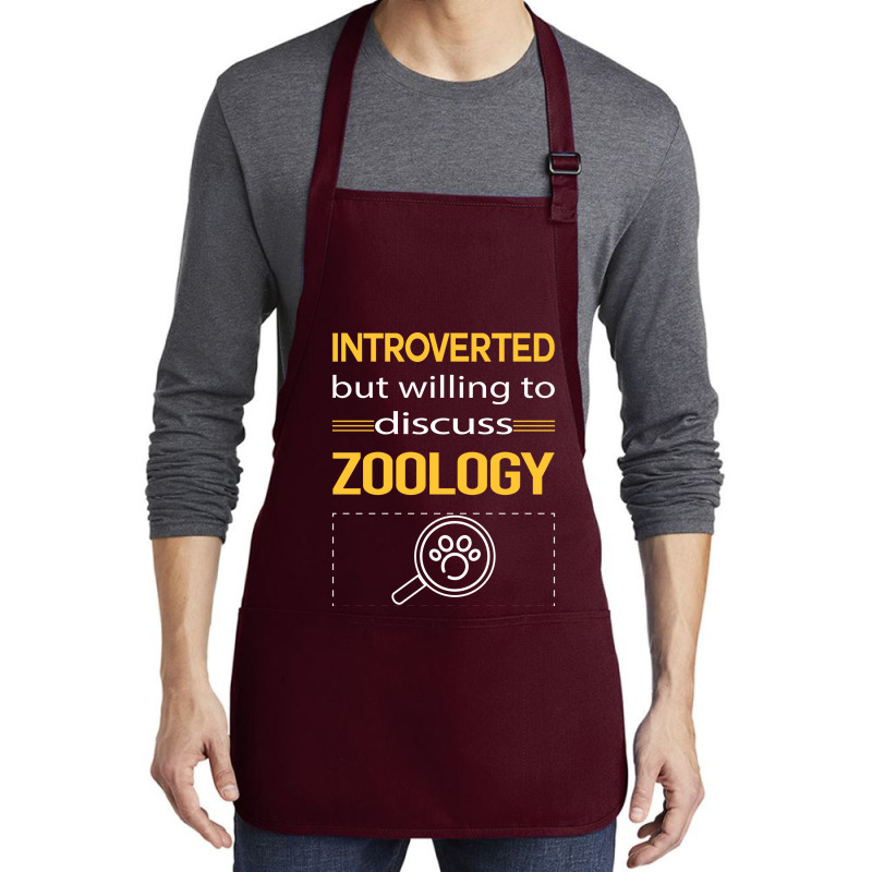 Funny Introverted Zoology Zoologist Aesthetic Medium-length Apron | Artistshot