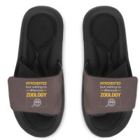 Funny Introverted Zoology Zoologist Aesthetic Slide Sandal | Artistshot