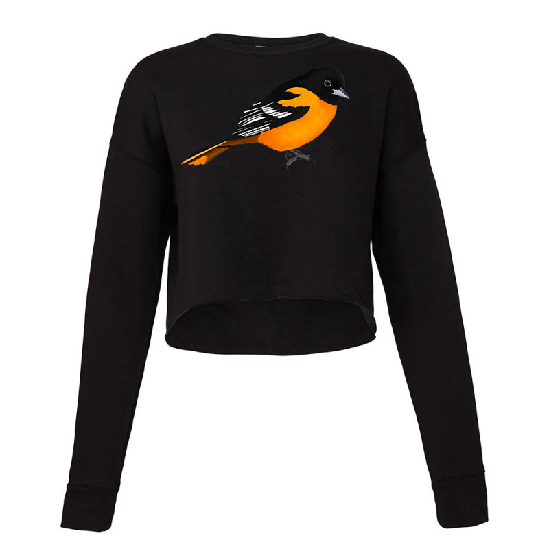 Oriole Bird Birdlover Birdwatcher Ornithologist Bi Cropped Sweater by ervanm | Artistshot