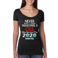 Never Underestimate A Cna Who Survived The 2020 Pa Women's Triblend Scoop T-shirt | Artistshot