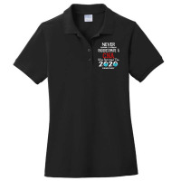 Never Underestimate A Cna Who Survived The 2020 Pa Ladies Polo Shirt | Artistshot