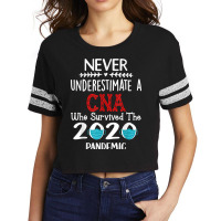 Never Underestimate A Cna Who Survived The 2020 Pa Scorecard Crop Tee | Artistshot